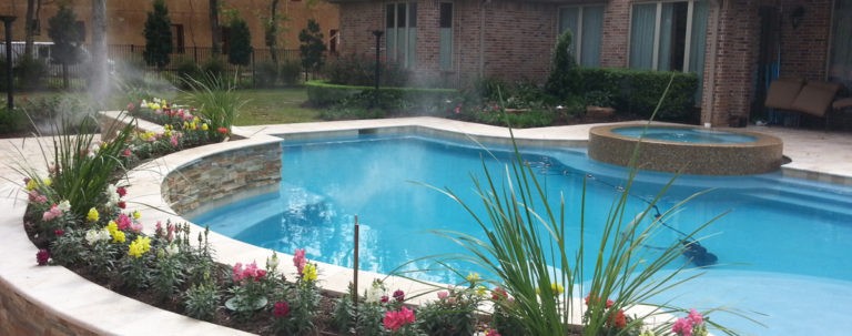 houston texas backyard mosquito misting system pool spraying